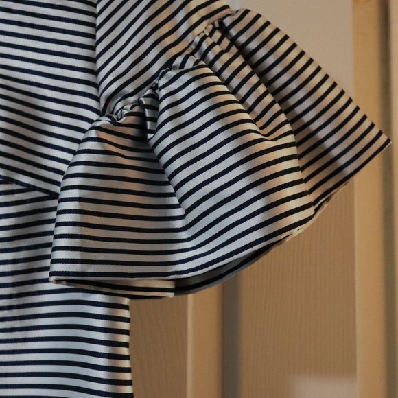 Banana Republic | Sliver & Navy Blue Striped Dress, Size 2 - Picture 5 of 9